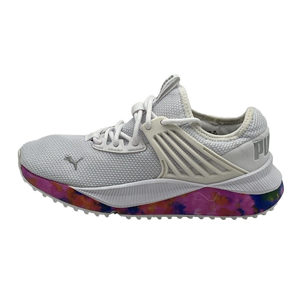 PUMA Pacer Future Bleached Women's Sneakers Size 6 White Tie Dye Sole 386414-01